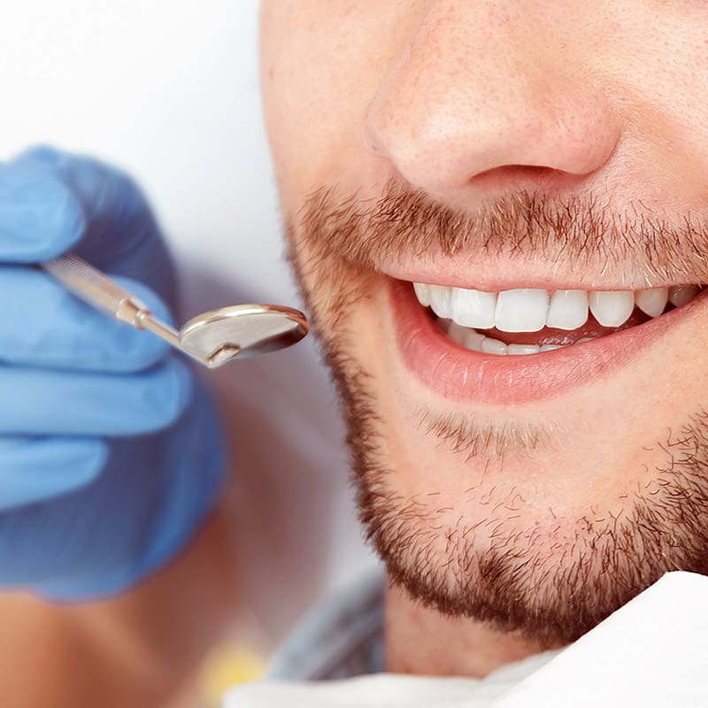 Young man at the dentist